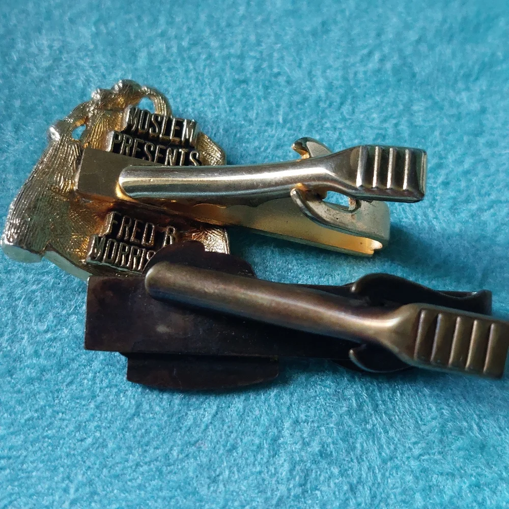 Vintage Masonic Shriners Vintage Tie Clips, Lot of Two Estate Jewelry